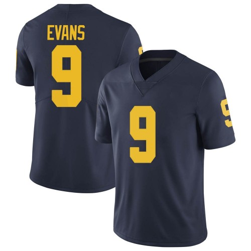 Chris Evans Michigan Wolverines Men's NCAA #9 Navy Limited Brand Jordan College Stitched Football Jersey ATN1454JL